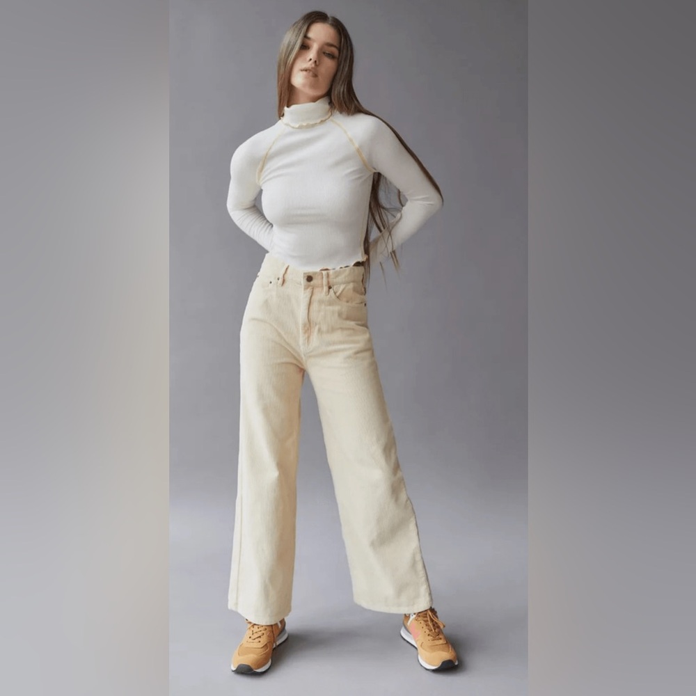 BDG Cream Wide Leg Pants